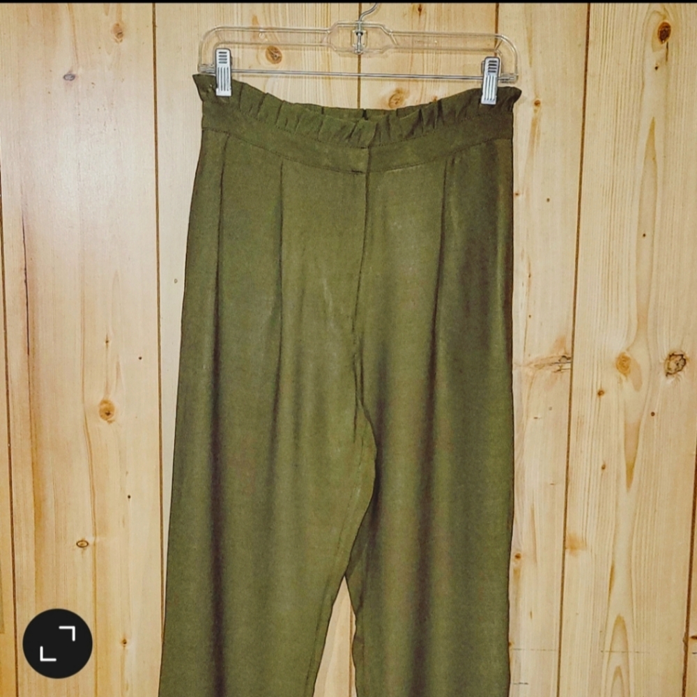 Green Paper Bag Pants